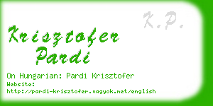 krisztofer pardi business card